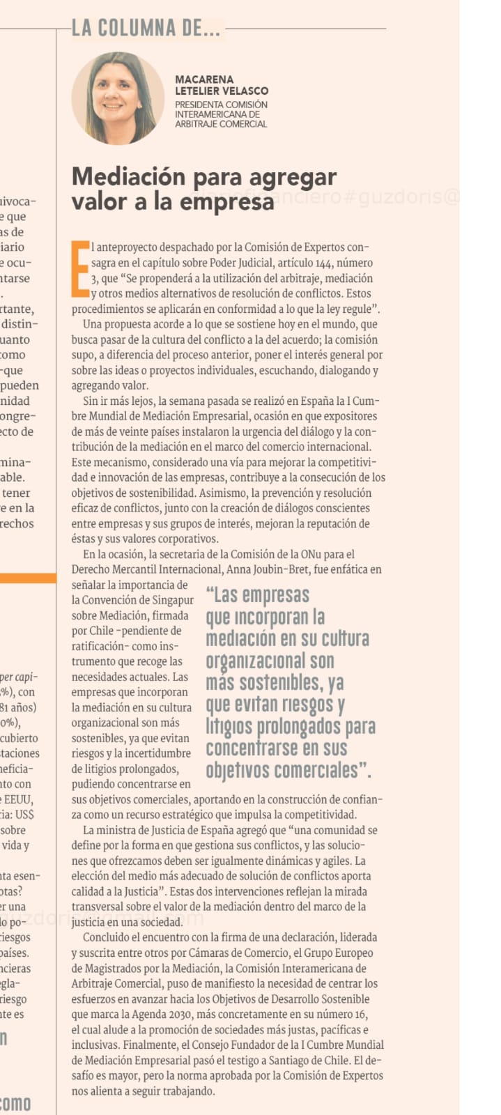 Mediación para agregar valor a la empresa