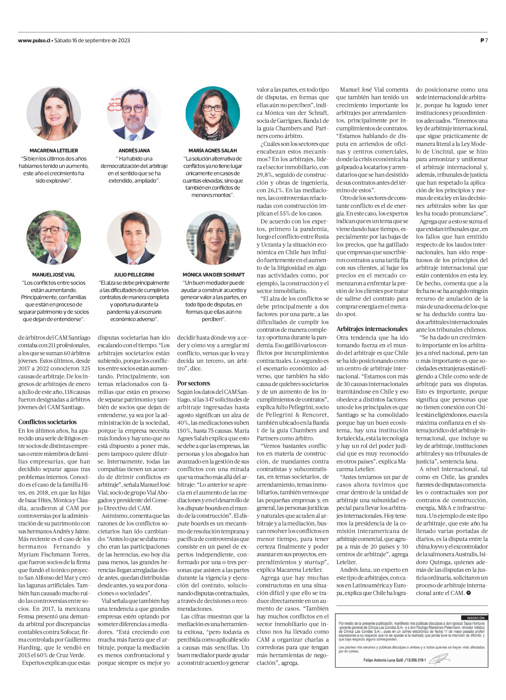 Mediaciones y Arbitrajes para Conflictos Societarios