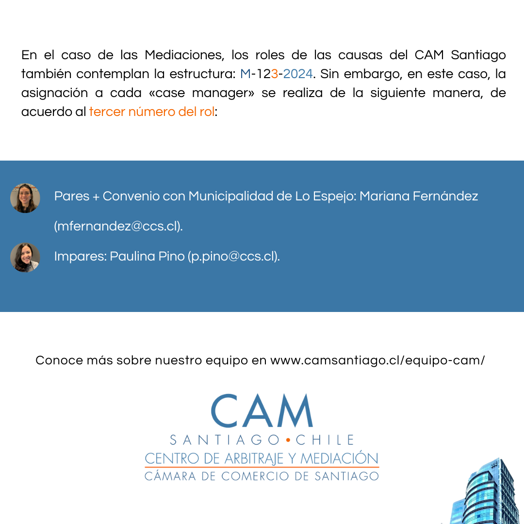 Distribución de causas del CAM Santiago