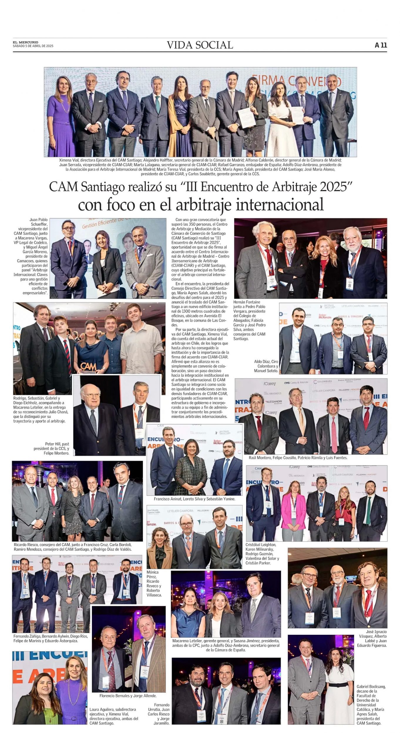 Tercer Encuentro de Arbitraje del CAM Santiago: Alianzas, Reconocimiento y Proyecciones