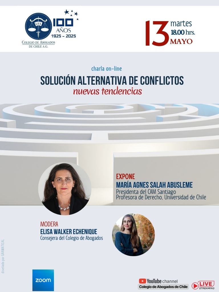 Dra. María Agnes Salah comenta la nuevas tendencias en la Solución Adecuada de Conflictos