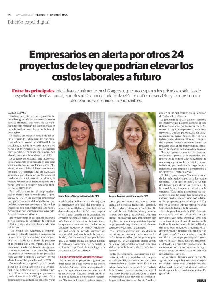 Empresarios en alerta por otros 24 proyectos de ley que podrían elevar los costos laborales a futuro