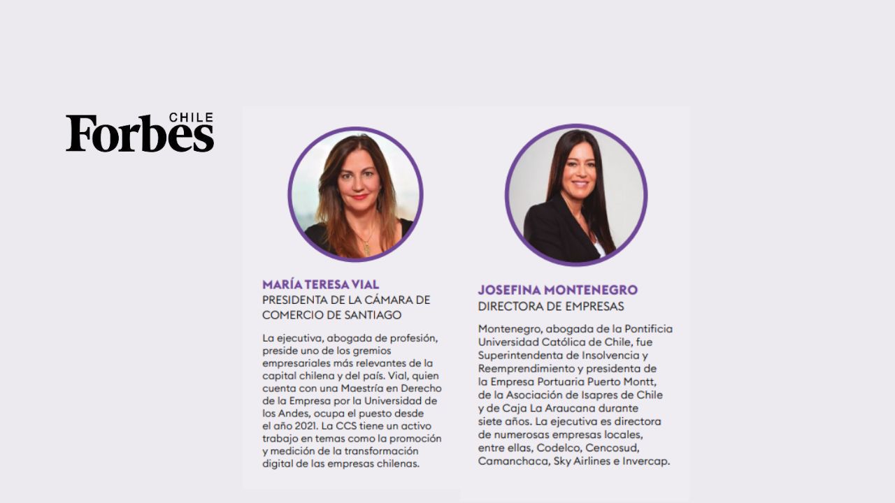 María Teresa Vial y Josefina Montenegro reciben doble reconocimiento por su liderazgo