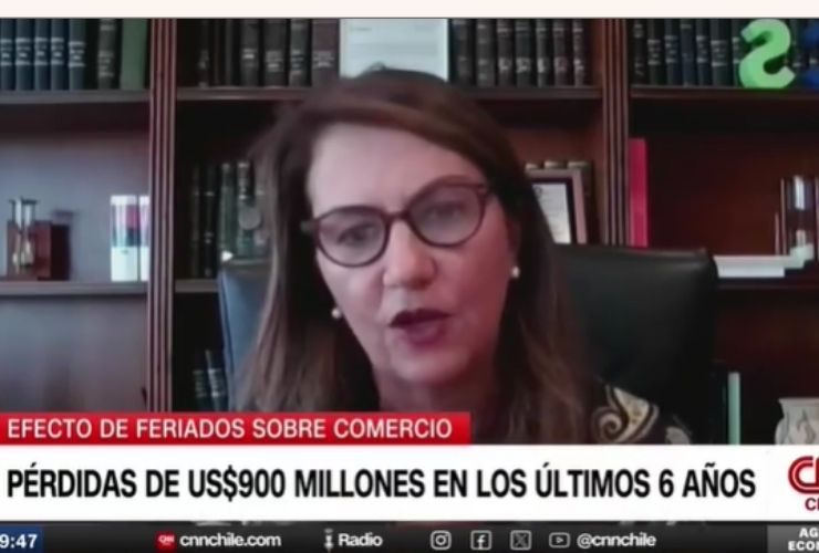 Entrevista a María Teresa Vial por efecto de feriados en el comercio