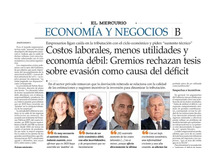 Costos laborales, menos utilidades y economía débil: Gremios rechazan tesis sobre evasión como causa del déficit