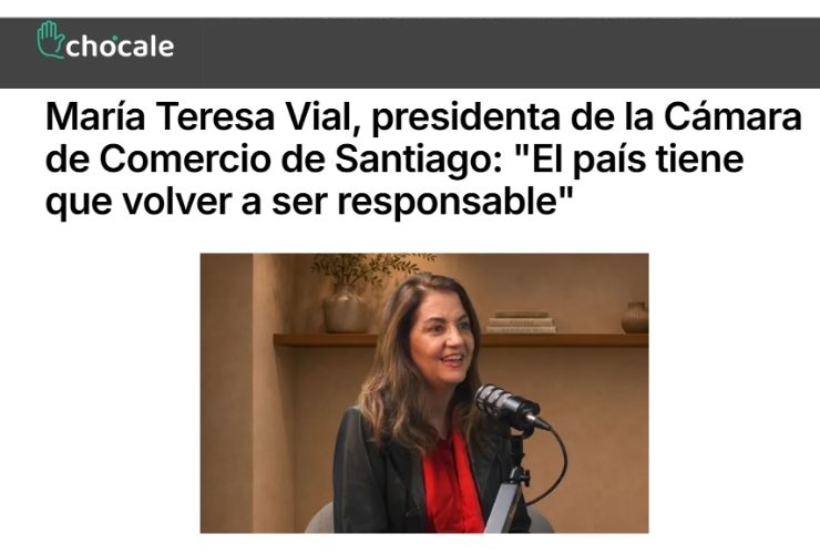 María Teresa Vial, presidenta de la Cámara de Comercio de ...