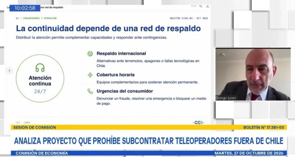 CCS advierte ante el Senado efectos de prohibir la contratación de teleoperadores que operen fuera de Chile